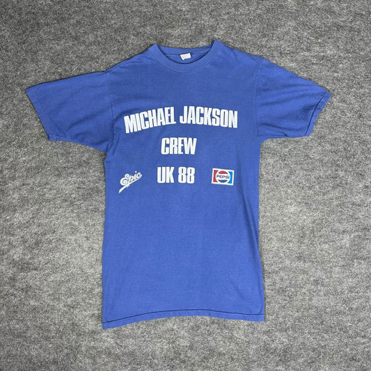ULTRA RARE Michael Jackson Crew Pepsi Epic Tour T Shirt Mens XL Vintage 1988