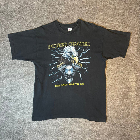 Vintage 90s Harley Davidson "Power Coated" Size XL Single Stich Motorcycle Tee